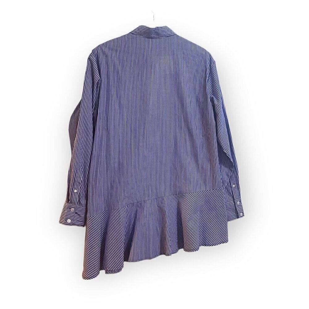 Veronica Beard Gilda Oversized Striped Cotton shirt. Size 4, New with tag. - Picture 4 of 15